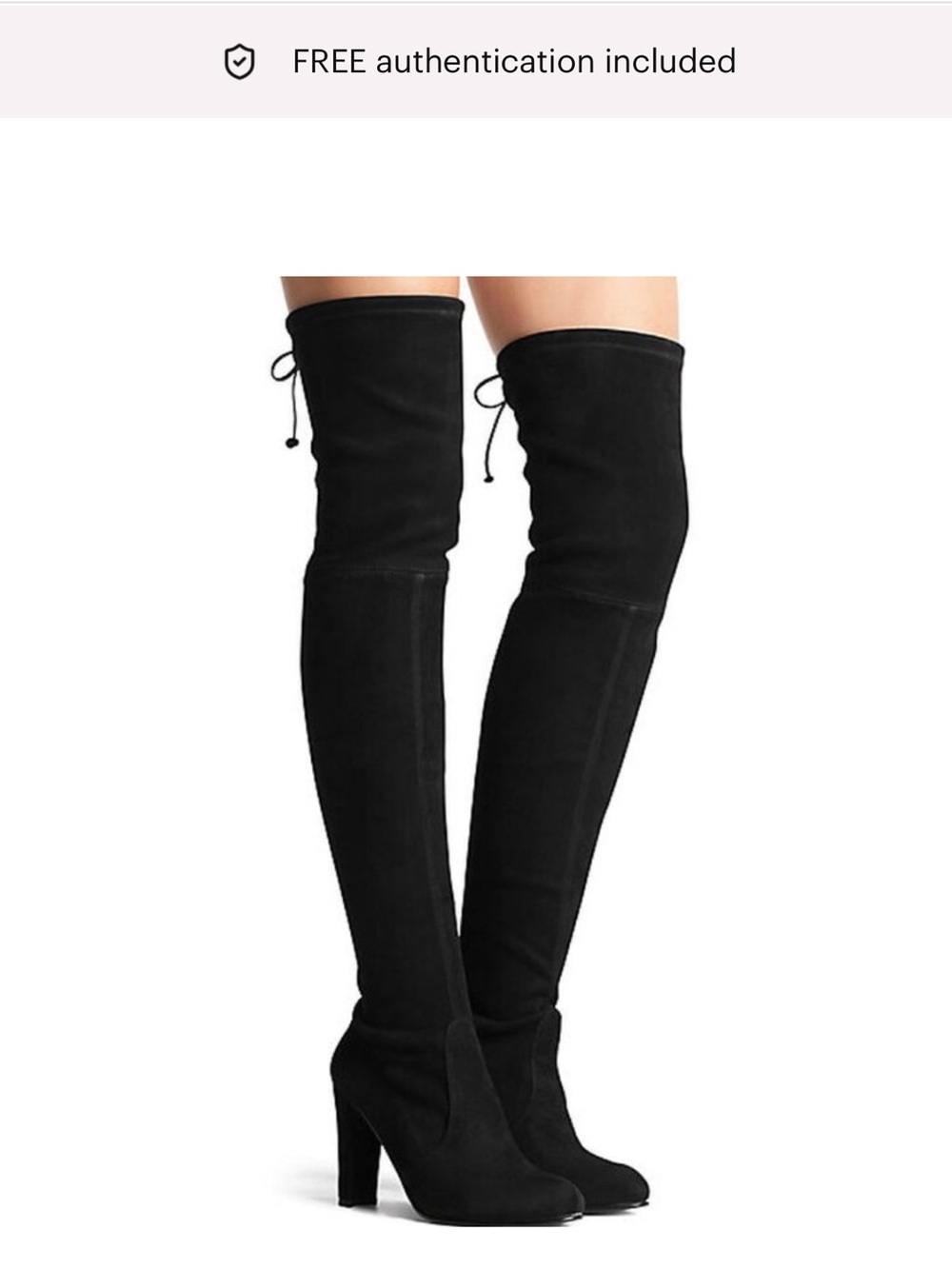 Stuart Weitzman Black Over-the-Knee Heel Boots - Women